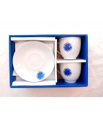Jogo Com 2 Xícaras De Porcelana e 2 pires  120ml - Cruzeiro 